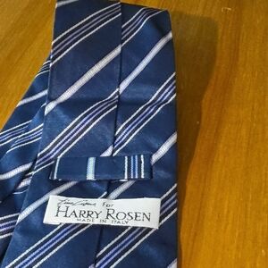Harry Rosen Navy Striped Men's Tie